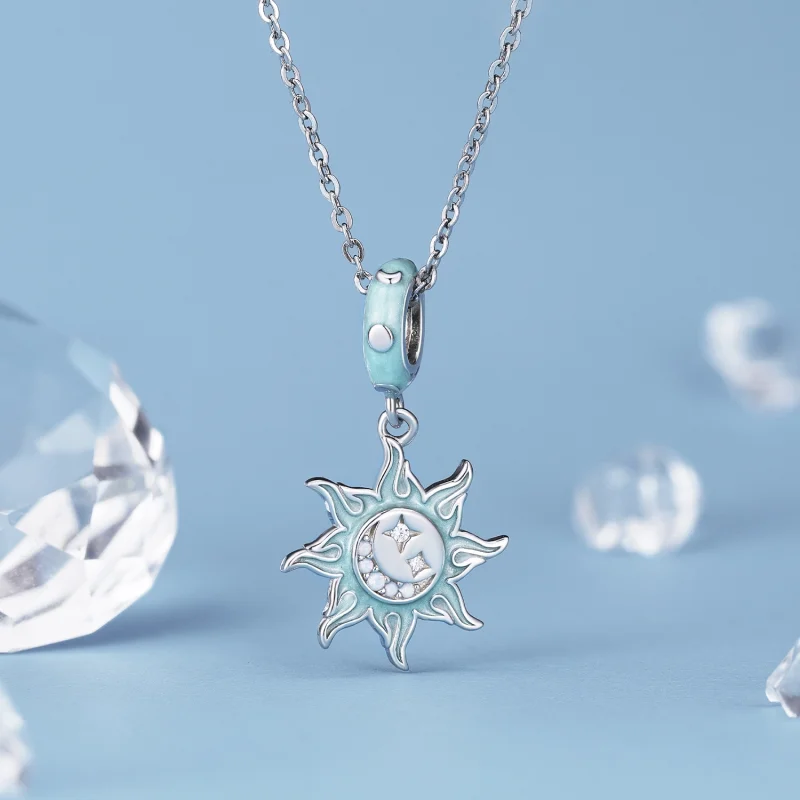 (Bild für) Charm-Anhänger „Sonne und Mond“ im Pandora-Stil - BSC855 - Ansicht 2