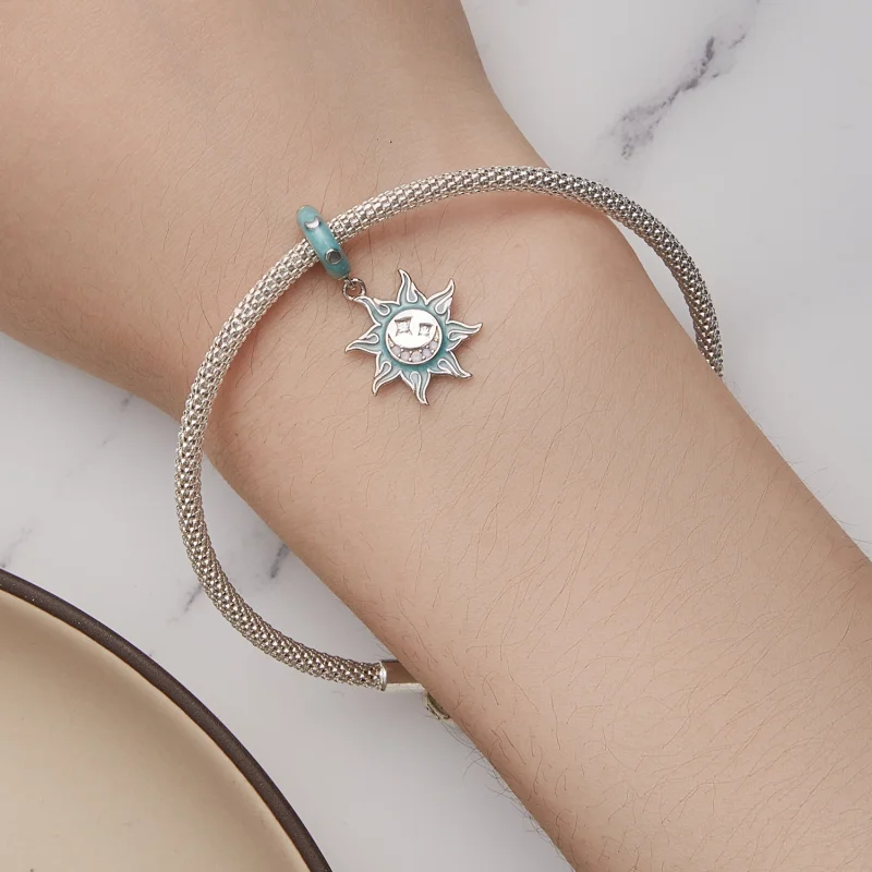 (Bild für) Charm-Anhänger „Sonne und Mond“ im Pandora-Stil - BSC855 - Ansicht 5