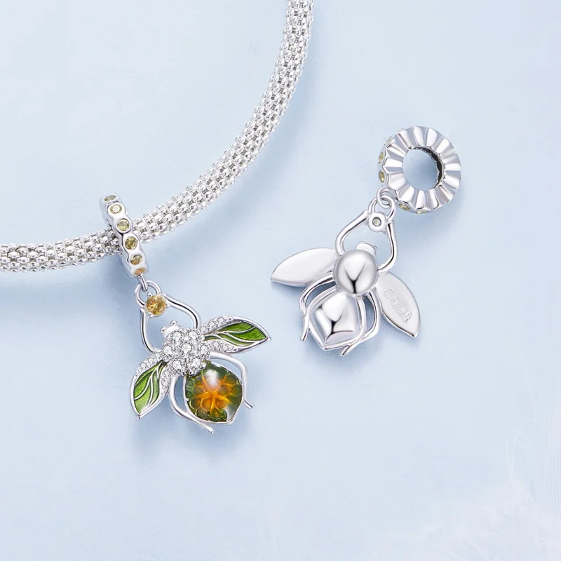 (Bild für) Charm-Anhänger „Zitrone Biene“ im Pandora-Stil - BSC882 - Ansicht 4
