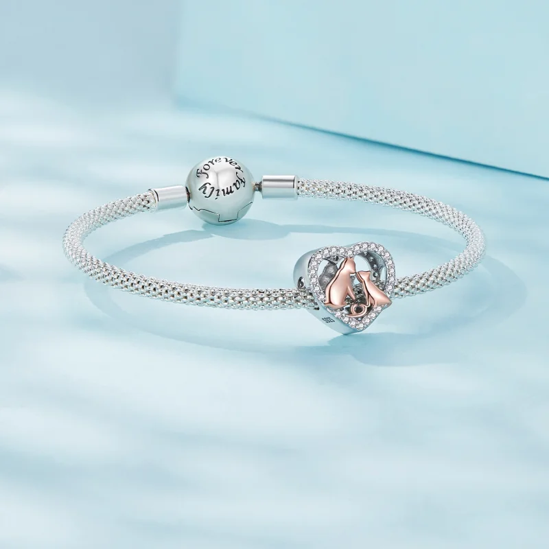 (Bild für) Charm „Kuss die Katze“ im Pandora-Stil - SCC2517 - Ansicht 5