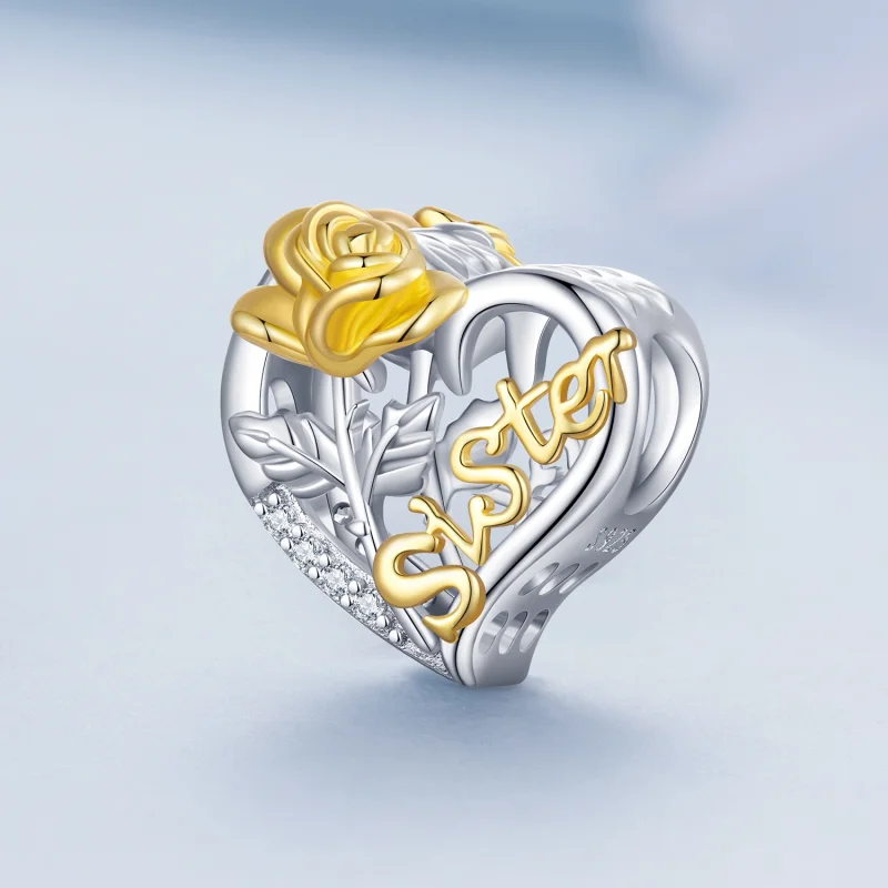 (Bild für) Charm „Schwestern“ im Pandora-Stil - BSC841 - Ansicht 2