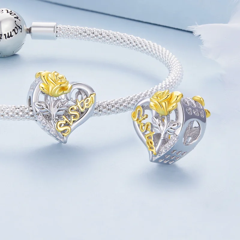 (Bild für) Charm „Schwestern“ im Pandora-Stil - BSC841 - Ansicht 4