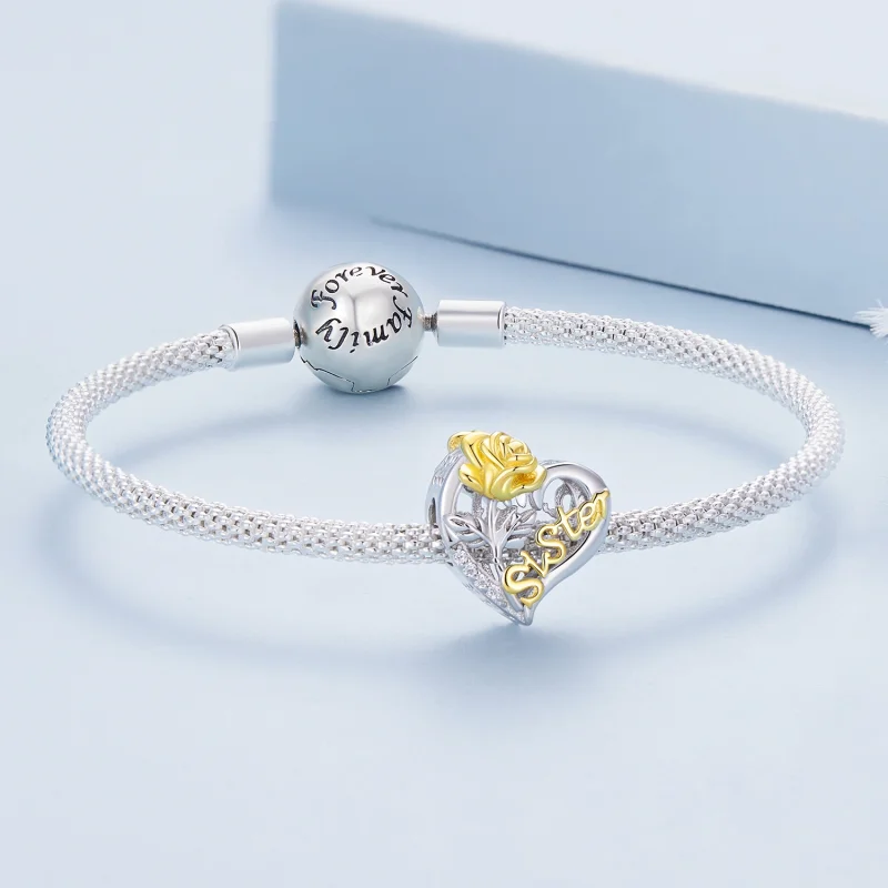 (Bild für) Charm „Schwestern“ im Pandora-Stil - BSC841 - Ansicht 5