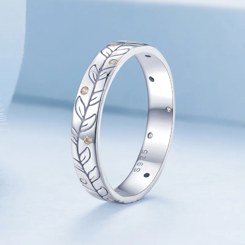 (Bild für) Einfacher Ring mit süßen Herbstblättern im Pandora-Stil - BSR444 - Ansicht 2