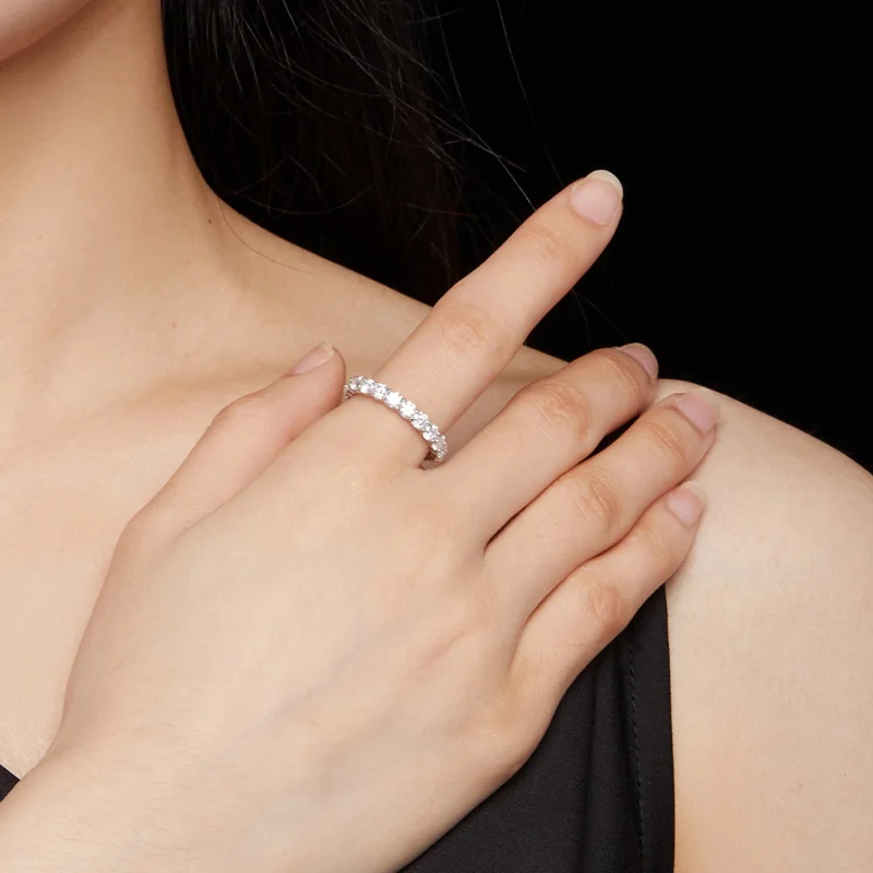 (Bild für) Feiner Moissanit-Ring im Pandora-Stil - MSR029 - Ansicht 5