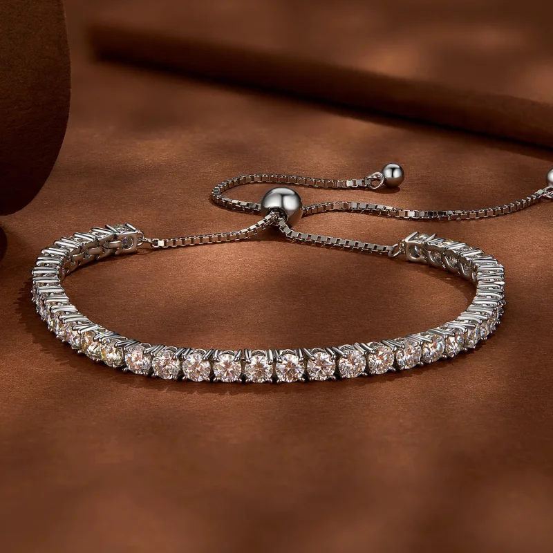 (Bild für) Feines Moissanit-Armband im Pandora-Stil - MSB005 - Ansicht 2