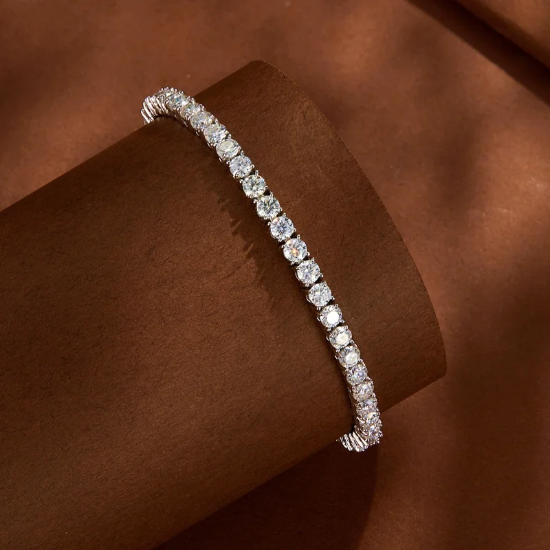 (Bild für) Feines Moissanit-Armband im Pandora-Stil - MSB005 - Ansicht 3