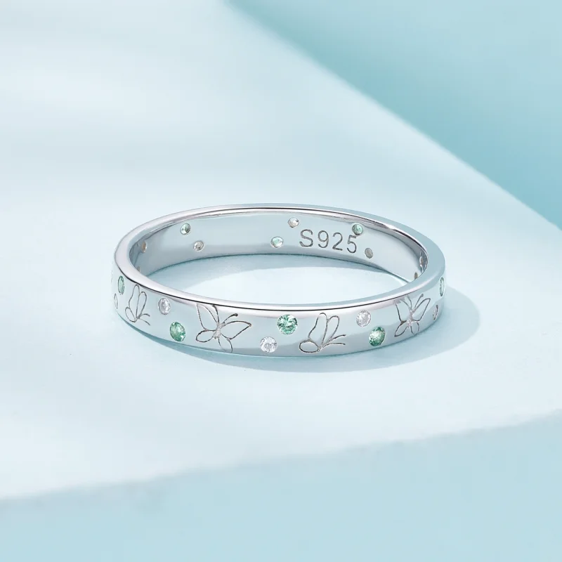 (Bild für) Frühlings-Schmetterlingsring im Pandora-Stil - SCR932 - Ansicht 3