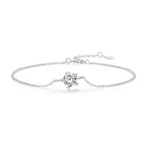 (Bild für) Funkelndes Moissanit-Armband im Pandora-Stil - MSB001