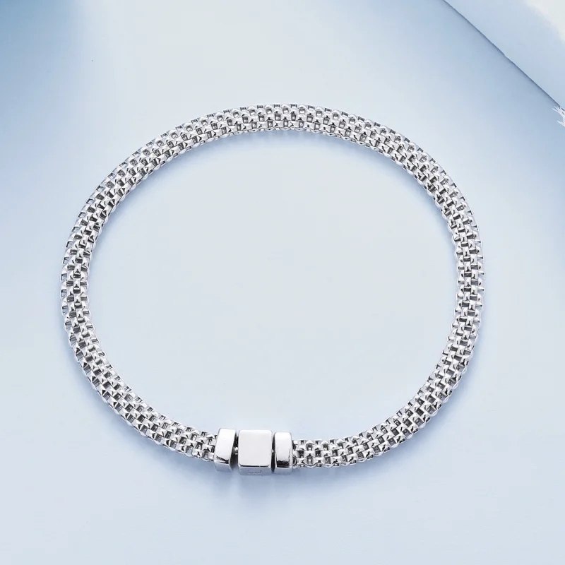 (Bild für) Geflochtenes Kettenarmband im Pandora-Stil - BSB124 - Ansicht 2