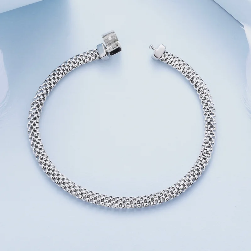 (Bild für) Geflochtenes Kettenarmband im Pandora-Stil - BSB124 - Ansicht 3