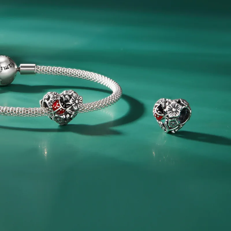 (Bild für) Glücks-Marienkäfer-Charm im Pandora-Stil - SCC2524 - Ansicht 4