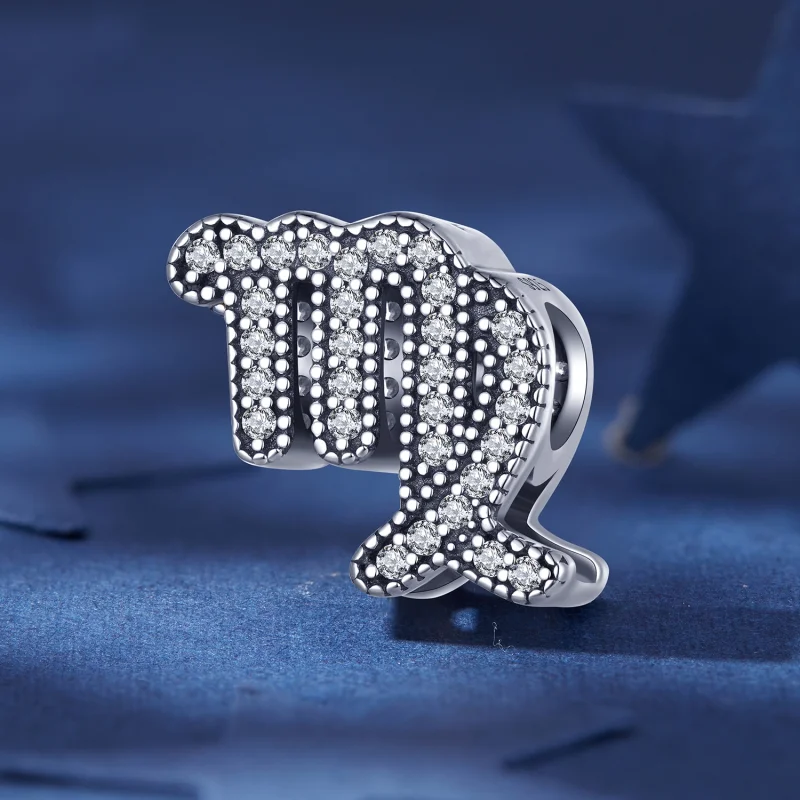 (Bild für) Glücksbringer-Sternzeichen-Charm „Jungfrau“ im Pandora-Stil - SCC2516-6 - Ansicht 2