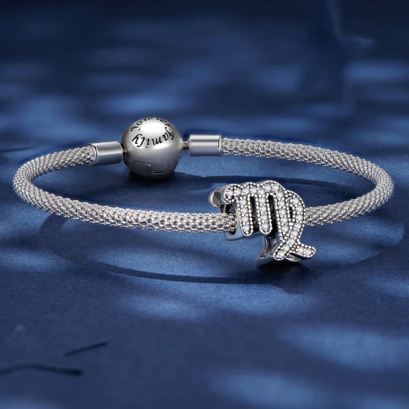 (Bild für) Glücksbringer-Sternzeichen-Charm „Jungfrau“ im Pandora-Stil - SCC2516-6 - Ansicht 5