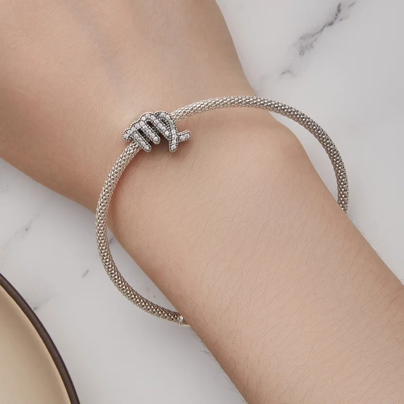 (Bild für) Glücksbringer-Sternzeichen-Charm „Jungfrau“ im Pandora-Stil - SCC2516-6 - Ansicht 6