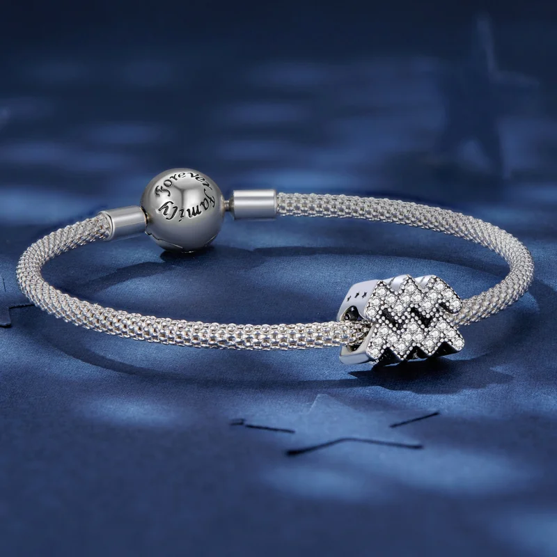 (Bild für) Glücksbringer-Sternzeichen-Charm „Wassermann“ im Pandora-Stil - SCC2516-12 - Ansicht 5