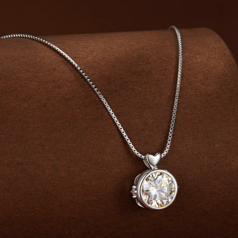 (Bild für) Halskette im Pandora-Stil mit 1 Karat Moissanit - MSN013 - Ansicht 2