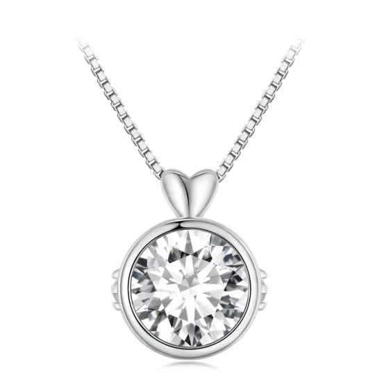 (Bild für) Halskette im Pandora-Stil mit 1 Karat Moissanit - MSN013