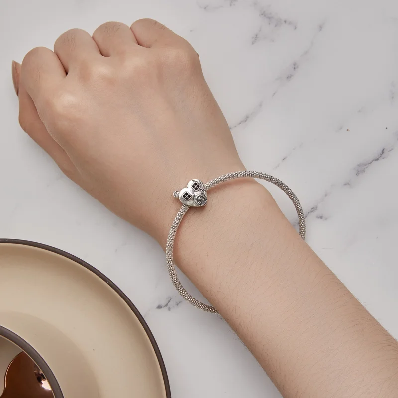 (Bild für) Herzförmiger Haus-Charm im Pandora-Stil - BSC871 - Ansicht 6