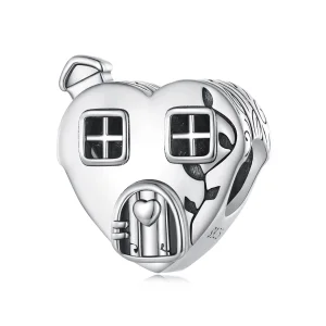 (Bild für) Herzförmiger Haus-Charm im Pandora-Stil - BSC871