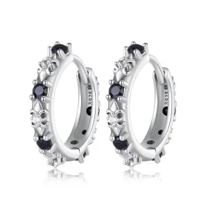 (Bild für) Iris-Creolen im Pandora-Stil - SCE1605-BK