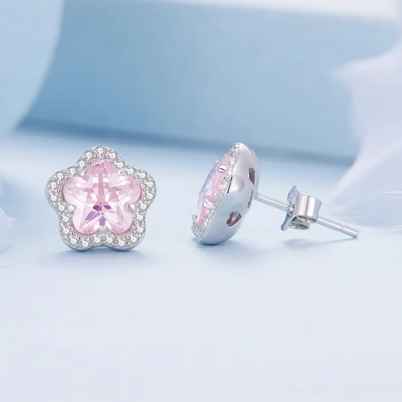 (Bild für) Kleine Blumen-Ohrstecker im Pandora-Stil - BSE850 - Ansicht 3