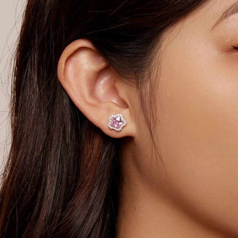 (Bild für) Kleine Blumen-Ohrstecker im Pandora-Stil - BSE850 - Ansicht 5