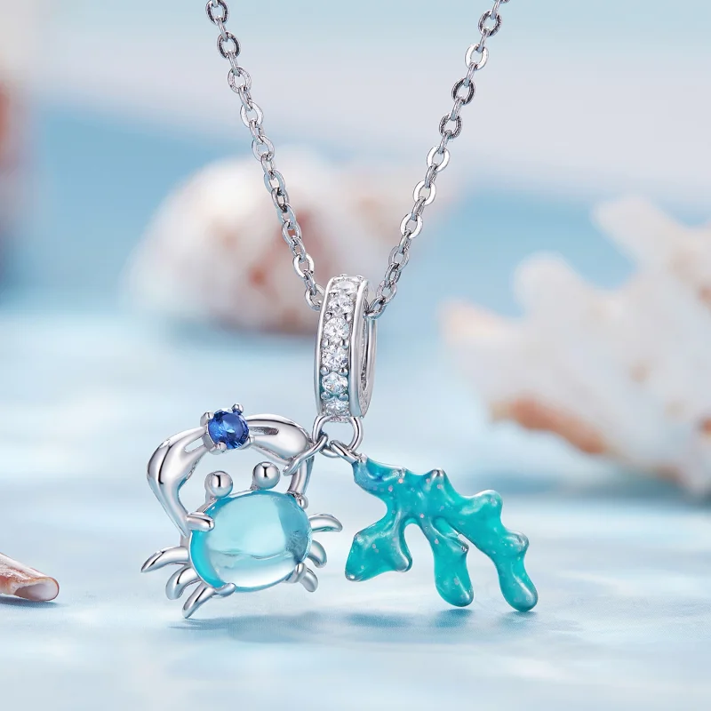 (Bild für) Krabben-Algen-Anhänger-Charm im Pandora-Stil - SCC2505 - Ansicht 2