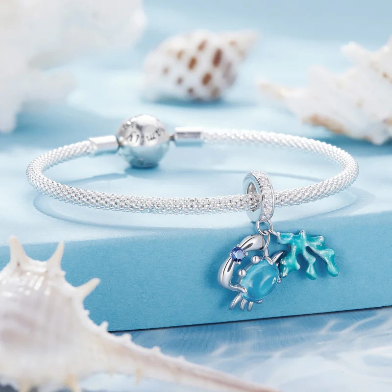 (Bild für) Krabben-Algen-Anhänger-Charm im Pandora-Stil - SCC2505 - Ansicht 3