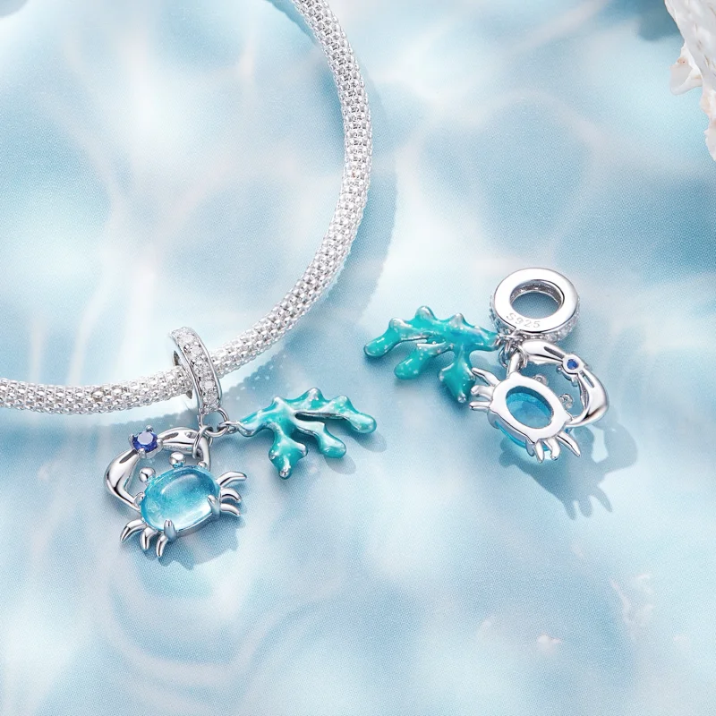 (Bild für) Krabben-Algen-Anhänger-Charm im Pandora-Stil - SCC2505 - Ansicht 4