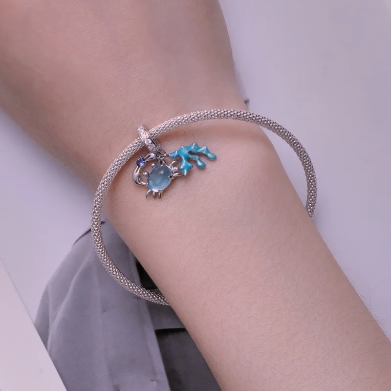 (Bild für) Krabben-Algen-Anhänger-Charm im Pandora-Stil - SCC2505 - Ansicht 5