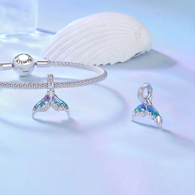 (Bild für) Meerjungfrauenschwanz-Charm im Pandora-Stil - BSC876 - Ansicht 4