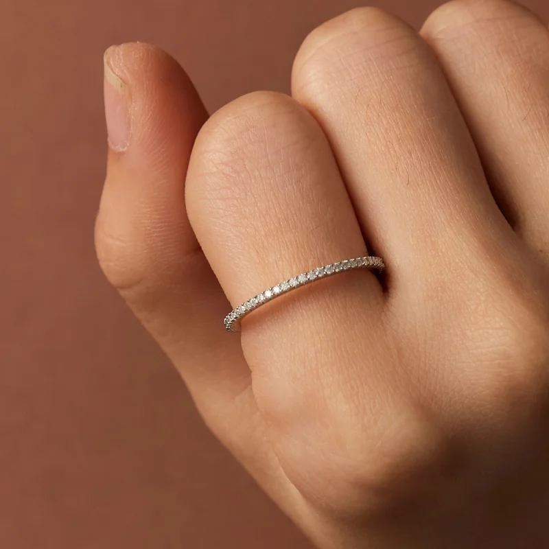 (Bild für) Moissanit-Ring im Pandora-Stil - MSR027 - Ansicht 7