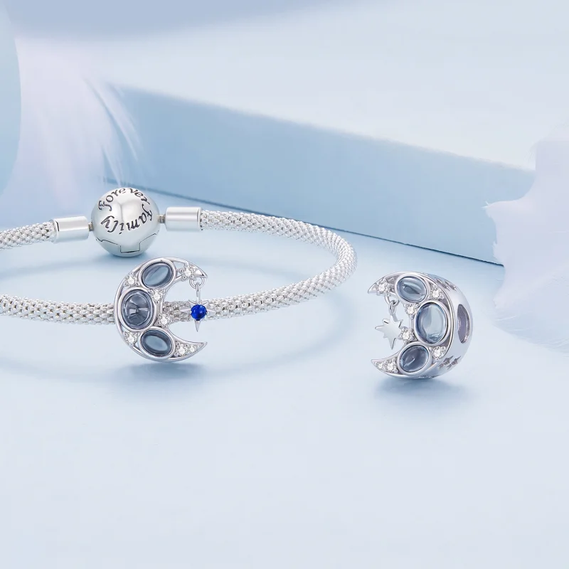 (Bild für) Mond-Charm im Pandora-Stil - BSC872 - Ansicht 4