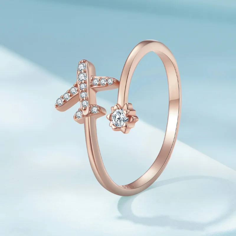 (Bild für) Offener Distanzring aus Roségold im Pandora-Stil - SCR623-C - Ansicht 2