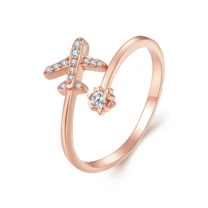 (Bild für) Offener Distanzring aus Roségold im Pandora-Stil - SCR623-C