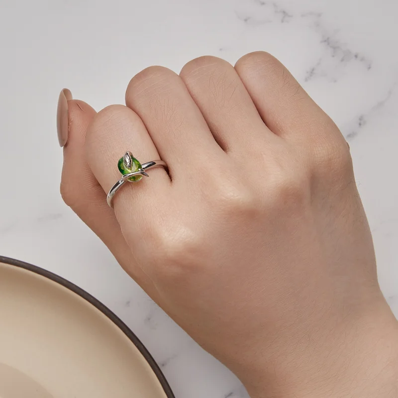 (Bild für) Offener Ring „Kleine Schlange“ im Pandora-Stil - BSR431 - Ansicht 5