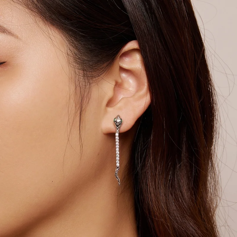 (Bild für) Ohrstecker „Spirit Snake“ im Pandora-Stil - BSE851 - Ansicht 7