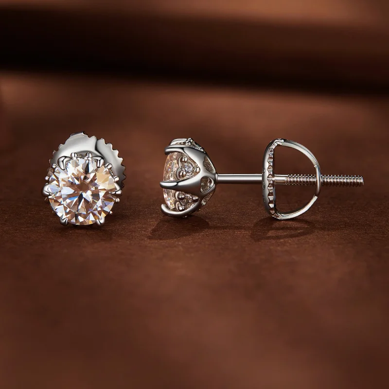 (Bild für) 0,5 Karat Moissanit-Ohrstecker im Pandora-Stil - MSE020-S - Ansicht 2