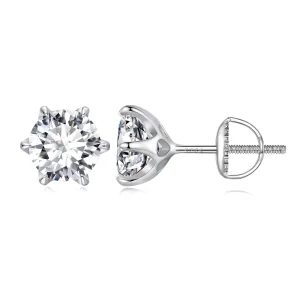 (Bild für) 2-Karat-Moissanit-Ohrstecker im Pandora-Stil - MSE021-L