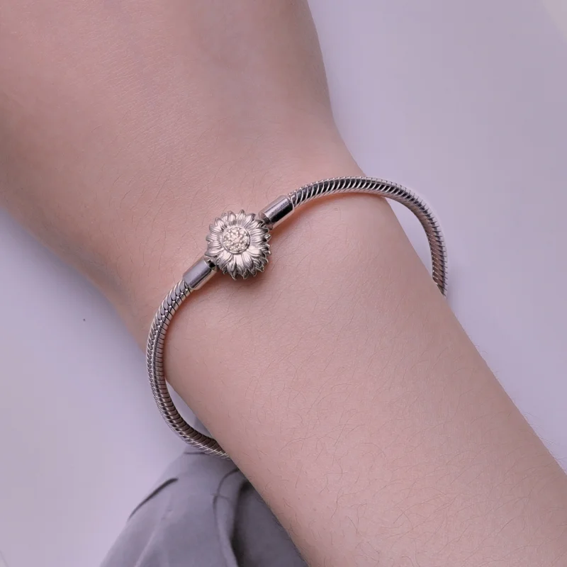 (Bild für) Pandora Style Sunflower Basics Kettenarmband - BSB123 - Ansicht 5