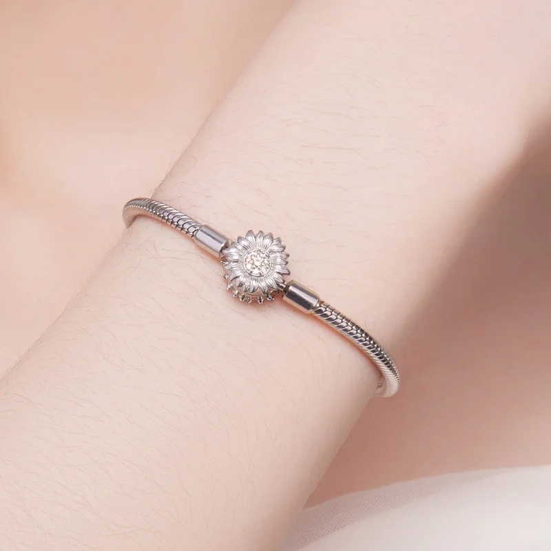 (Bild für) Pandora Style Sunflower Basics Kettenarmband - BSB123 - Ansicht 7