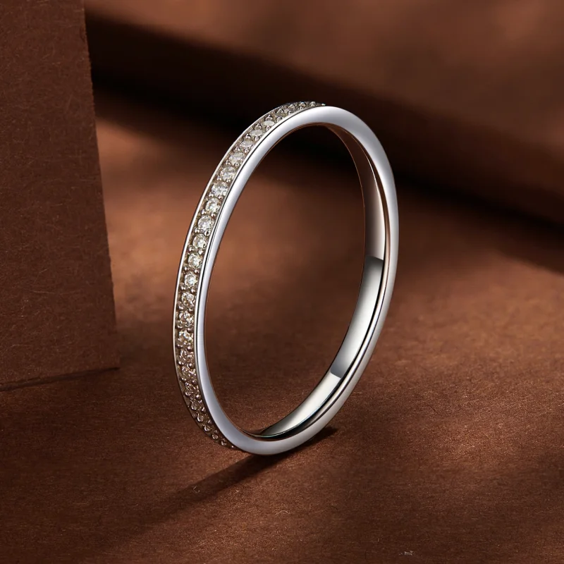 (Bild für) Pave-Moissanit-Ring im Pandora-Stil - MSR030 - Ansicht 2