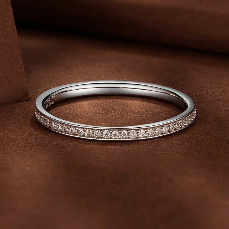 (Bild für) Pave-Moissanit-Ring im Pandora-Stil - MSR030 - Ansicht 3