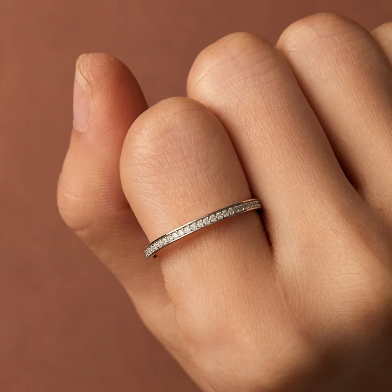 (Bild für) Pave-Moissanit-Ring im Pandora-Stil - MSR030 - Ansicht 7