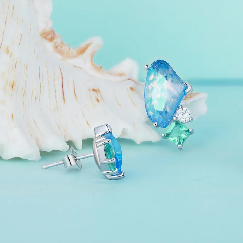 (Bild für) Sommer-Hauptstein-Ohrstecker im Pandora-Stil - BSE839 - Ansicht 2