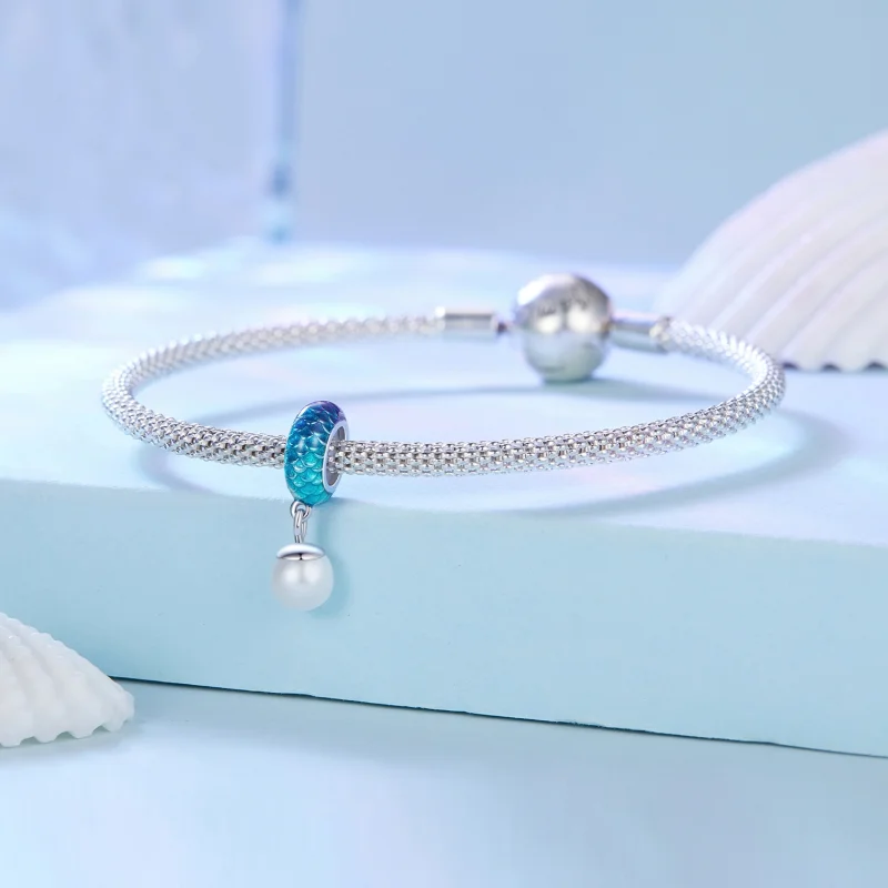 (Bild für) Spacer-Charm mit Fischschuppen im Pandora-Stil - BSC875 - Ansicht 3