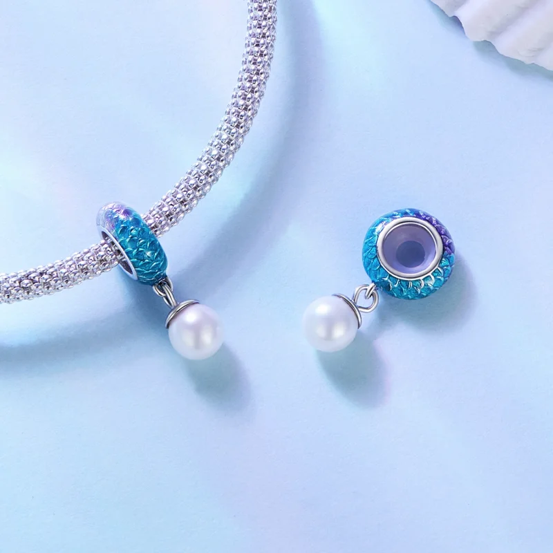 (Bild für) Spacer-Charm mit Fischschuppen im Pandora-Stil - BSC875 - Ansicht 4