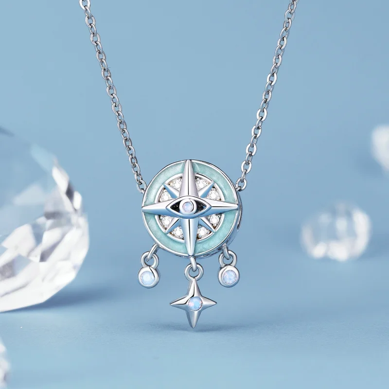 (Bild für) Stern-Kompass-Charm im Pandora-Stil - BSC854 - Ansicht 3
