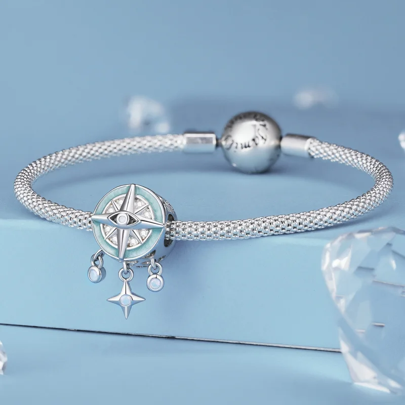 (Bild für) Stern-Kompass-Charm im Pandora-Stil - BSC854 - Ansicht 4